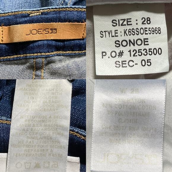 Joe’s Jeans Blue Japanese Denim the Icon Ankle Midrise In Sonoe Raw Cuff Size 28 - Picture 12 of 16